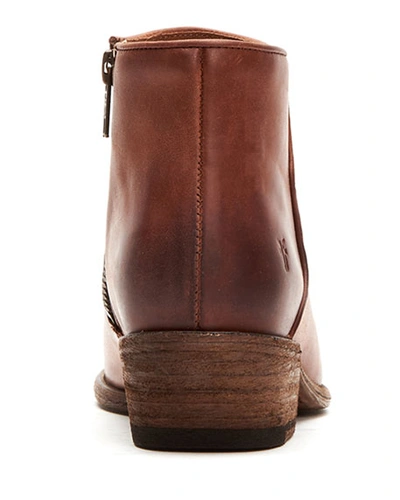 Shop Frye Carson Piping Leather Booties In Brown