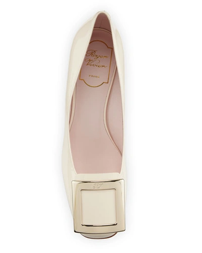 Shop Roger Vivier Tres Decolette 45mm Pumps In White