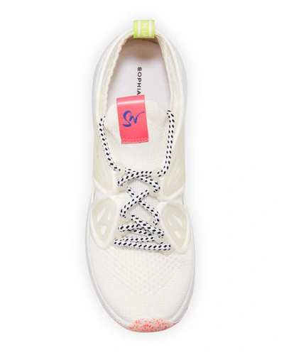 Shop Sophia Webster Fly By Knit Butterfly Sneakers In White
