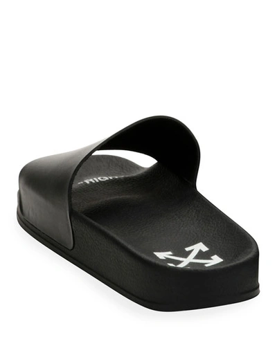 Shop Off-white Pool Slide Rubber Sandals In Black