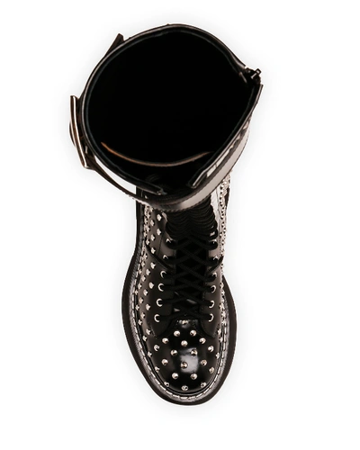 Shop Alexander Mcqueen Tread Lace-up Boots In Black