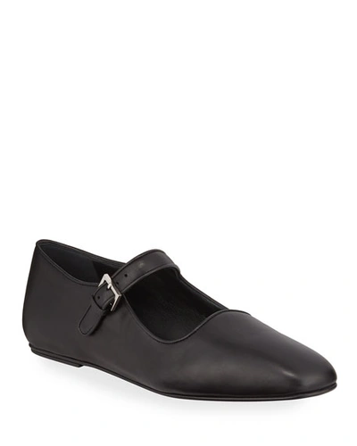 Shop The Row Ava Mary Jane Ballerina Flats In Black