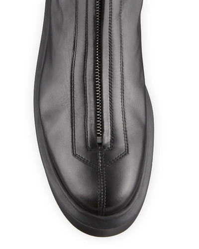 The Row Zipped Ankle Boots In Black