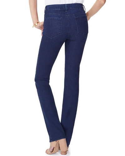 Shop Nydj Petite Marilyn Straight-leg Jeans In Rinse