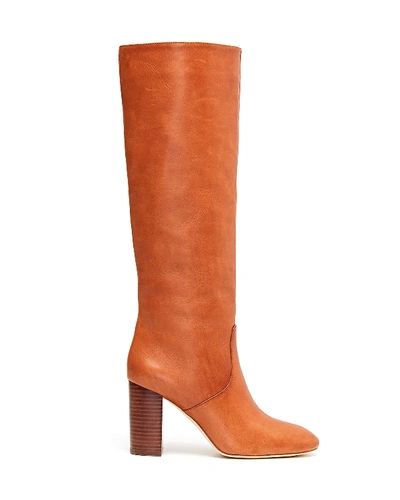 Shop Loeffler Randall Goldy Leather Knee Boots In Brown