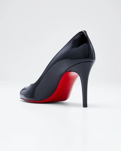 Shop Christian Louboutin Simple Patent 85mm Red Sole Pump In Black