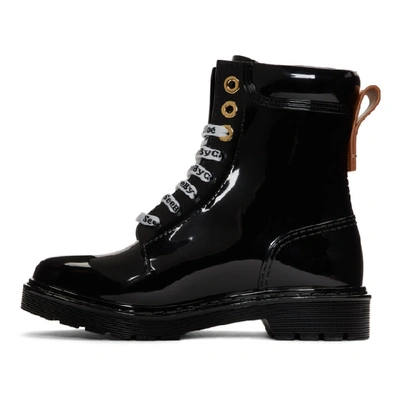 Shop See By Chloé See By Chloe Black Florrie Rain Boots In 999 Black