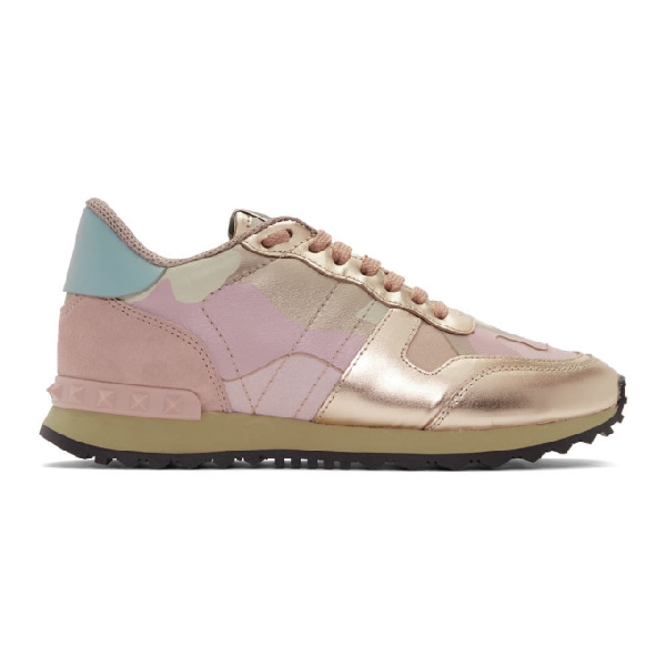 valentino pink camo sneakers