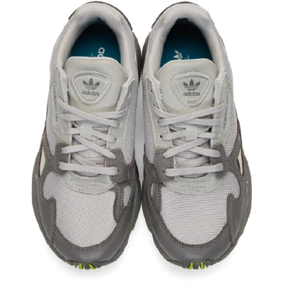 Shop Adidas Originals Grey Falcon Sneakers In Grey/grey