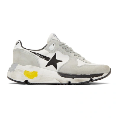 Shop Golden Goose Grey Running Sole Sneakers