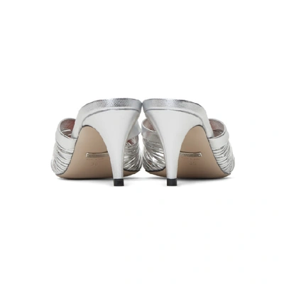 Shop Gucci Silver Crawford Sandals In 8106 Argent