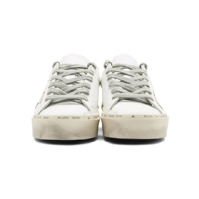 Shop Golden Goose Ssense Exclusive White Glitter Tab Hi Star Sneakers