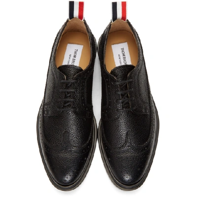 Shop Thom Browne Black Classic Longwing Brogues In 001 Black