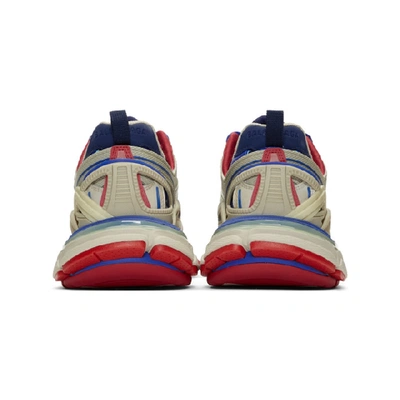 Shop Balenciaga Blue And Red Track.2 Sneakers In 8570 Bluer