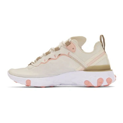 Shop Nike Off-white React Element 55 Sneakers In 007 Phantor