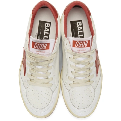 Shop Golden Goose White Ball Star Sneakers