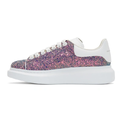 Shop Alexander Mcqueen Multicolor Shell Glitter Oversized Sneakers