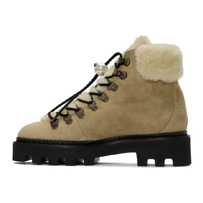 Shop Nicholas Kirkwood Beige Delfi Hiking Boots In M02 Natural