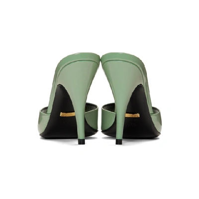 Shop Gucci Green Slide Heeled Sandals In 3908 Aqua