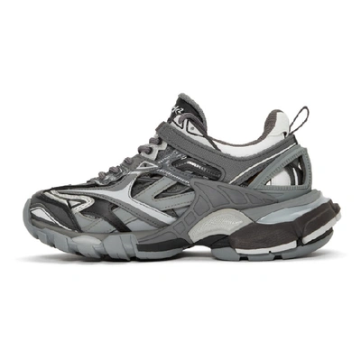 Shop Balenciaga Grey Track.2 Sneakers In 1285 Grey B