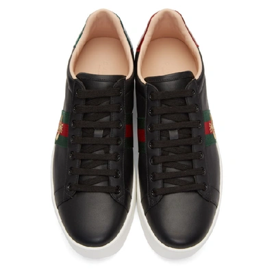 Shop Gucci Black Ace Platform Sneakers In 1061 Black