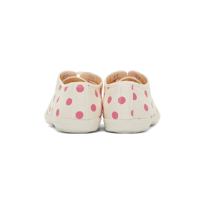 Shop Comme Des Garcons Girl Beige And Pink Polka Dot Plimsoll Sneakers In 2 Pink