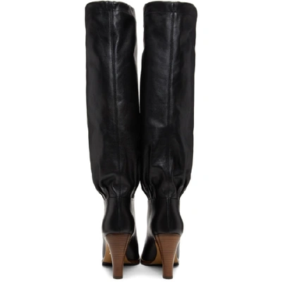Shop Gucci Black Mid-heel Boots In 1000 Black