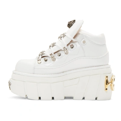 Shop Gucci White Koire Platform Boots In 9014 White