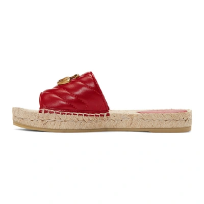 Shop Gucci Red Charlotte Espadrille Sandals In 6433 Red