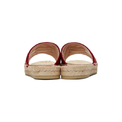 Shop Gucci Red Charlotte Espadrille Sandals In 6433 Red