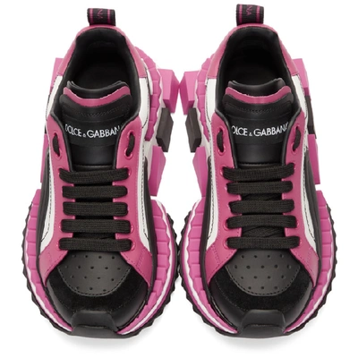 Shop Dolce & Gabbana Dolce And Gabbana Pink And Black Super Queen Sneakers In 8g109 White