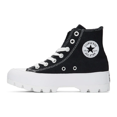 Shop Converse Black And White Ctas Lugged Hi Sneakers In Black/white