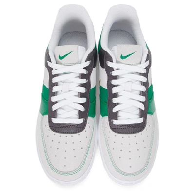 Shop Nike Grey And Green Air Force 1 07 Prm 1fa19 Sneakers In 100 Whtgold