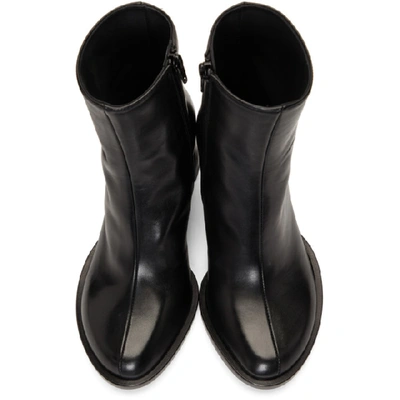 Shop Ann Demeulemeester Black Banana Heel Boots