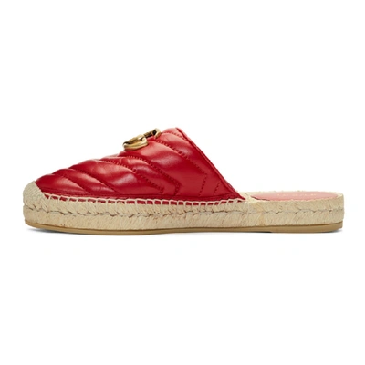 Shop Gucci Red Charlotte Slip-on Espadrilles