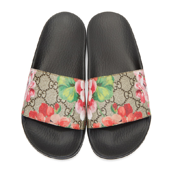 gucci supreme bloom slides