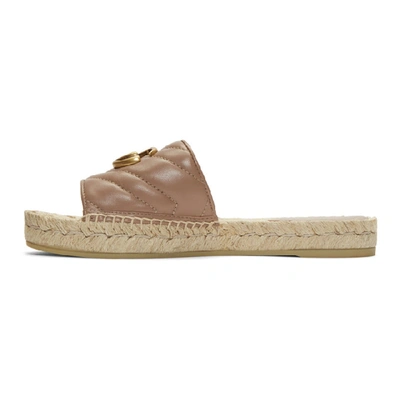 Shop Gucci Pink Charlotte Espadrille Sandals In 5729 Pink