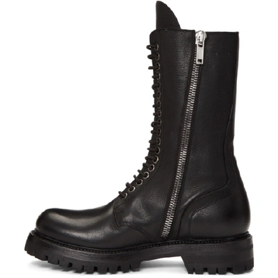 Shop Rick Owens Black Army Boots In 09 Black