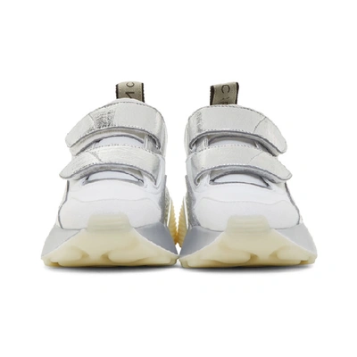 Shop Stella Mccartney White And Silver Eclypse Sneakers In 9029 Wh/sil