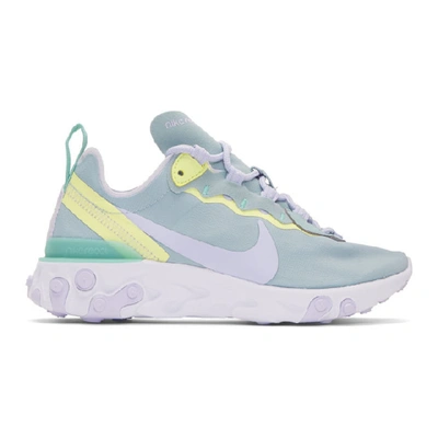 Nike React Element 55 Frosted Spruce Sneakers In Blue | ModeSens
