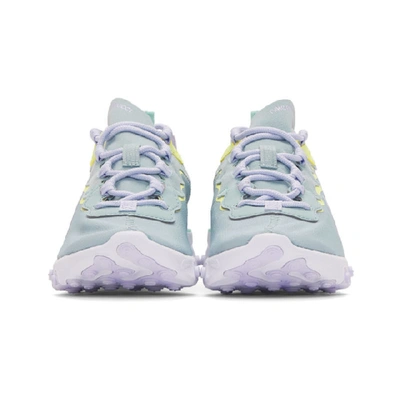 Shop Nike Blue React Element 55 Sneakers In 301 Oceanam