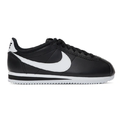Shop Nike Black & White Classic Cortez Sneakers
