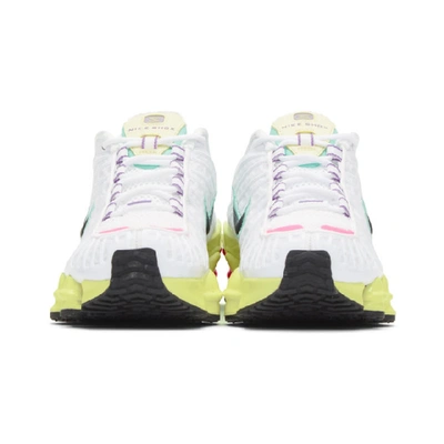 Shop Nike White & Yellow Shox Tl Sneakers In White/black/luminous Green