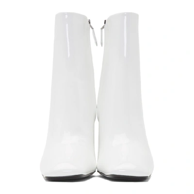 Shop Prada White Patent Vernice Boots