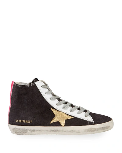 Shop Golden Goose Francy Brushed High-top Sneakers In Black Pattern