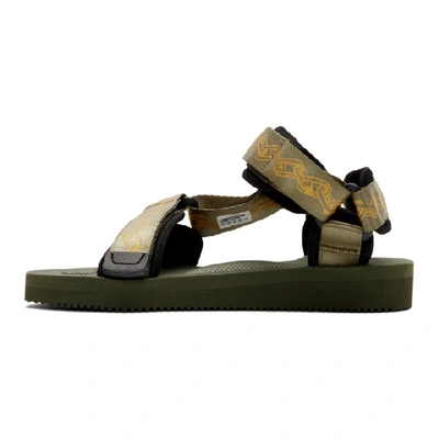 Shop Aries Green Suicoke Edition Depa Cab Sandals