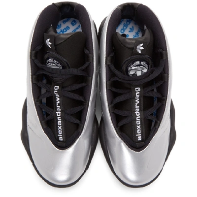 Shop Adidas Originals By Alexander Wang Silver Futureshell Sneakers In Platin Meta