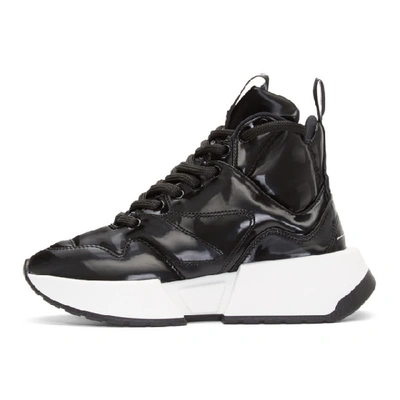 Shop Mm6 Maison Margiela Black Padded High-top Sneakers In T8013 Black