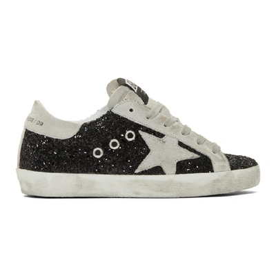 Shop Golden Goose Ssense Exclusive Black Glitter Superstar Sneakers