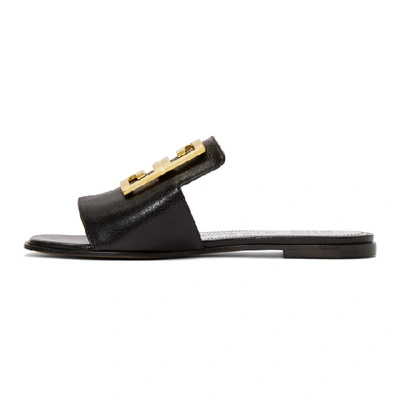 Shop Givenchy Black 4g Flat Mules